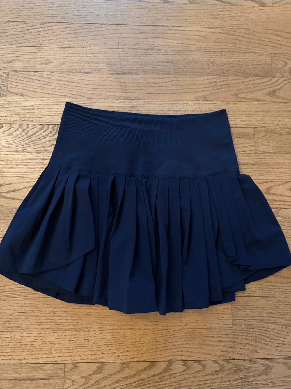 Wilson Navy Pleated Mini Skirt